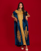 French velvet abaya with gold patterns