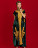 French velvet abaya with gold patterns