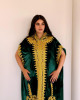 French velvet abaya with gold patterns
