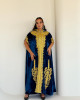 French velvet abaya with gold patterns