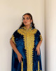 French velvet abaya with gold patterns