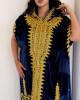 French velvet abaya with gold patterns