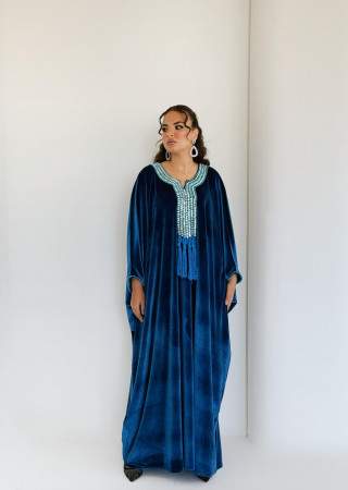 Luxurious Velvet Abaya in Royal Colors