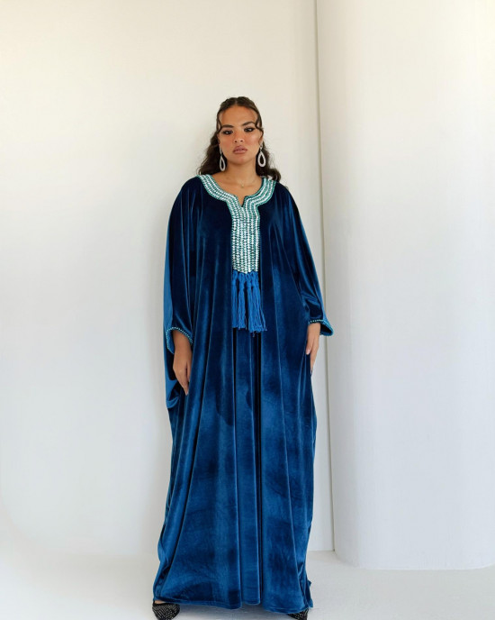 Luxurious Velvet Abaya in Royal Colors