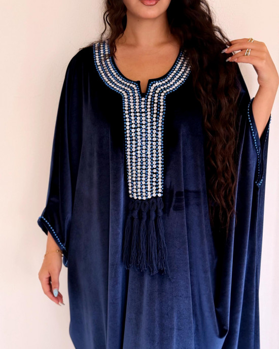 Luxurious Velvet Abaya in Royal Colors