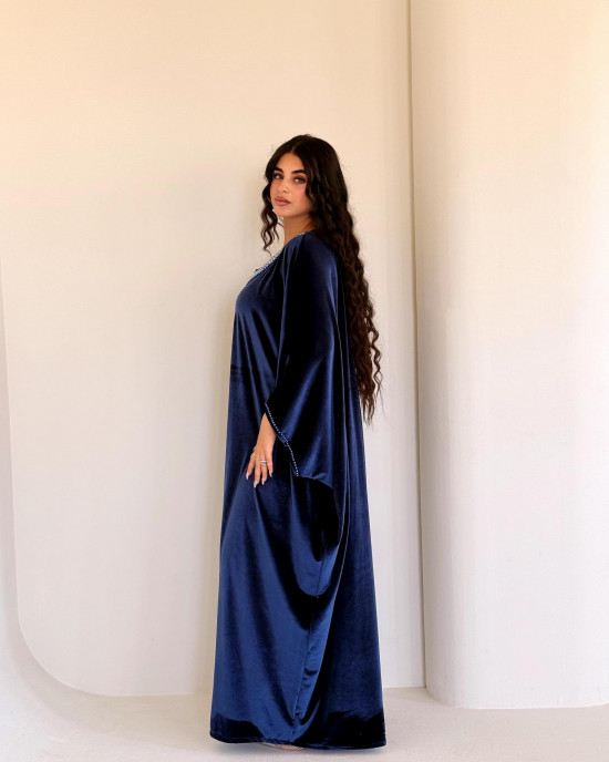 Luxurious Velvet Abaya in Royal Colors