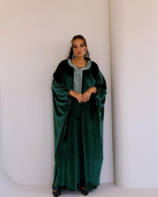Luxurious Velvet Abaya in Royal Colors