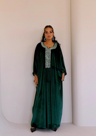 Luxurious Velvet Abaya in Royal Colors