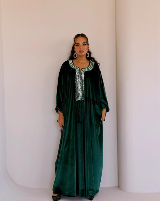 Luxurious Velvet Abaya in Royal Colors