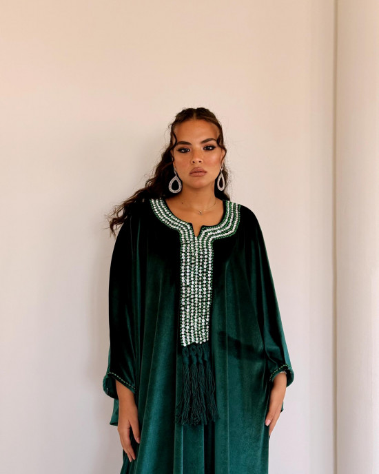 Luxurious Velvet Abaya in Royal Colors