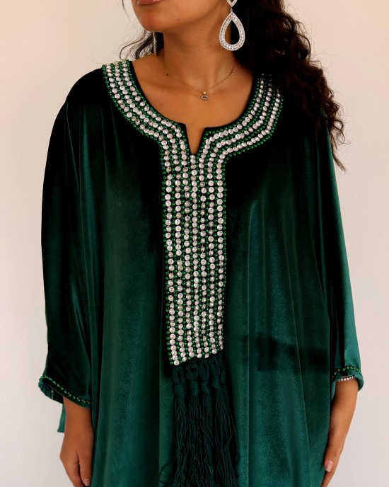 Luxurious Velvet Abaya in Royal Colors