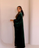 Royal velvet abaya with gold embroidery