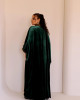 Royal velvet abaya with gold embroidery