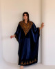 Royal velvet abaya with gold embroidery