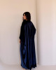 Royal velvet abaya with gold embroidery