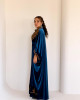 Royal velvet abaya with gold embroidery