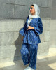 Blue Casual Set with Unique Prints