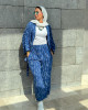 Blue Casual Set with Unique Prints
