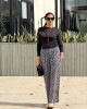 Floral cotton pants