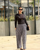 Floral cotton pants