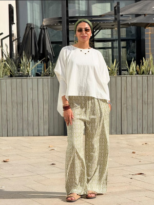 Floral summer pants