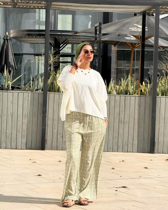 Floral summer pants