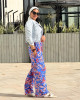 Floral cotton pants