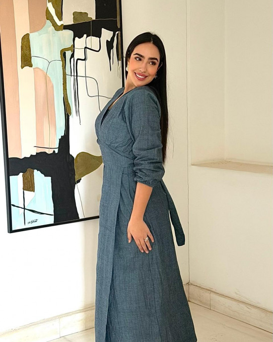 Denim Wrap Dress