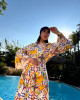 Long Summer Dress with Wide Sleeves Long Summer Dress with Wide Sleeves