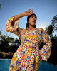 Long Summer Dress with Wide Sleeves Long Summer Dress with Wide Sleeves