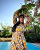 Long Summer Dress with Wide Sleeves Long Summer Dress with Wide Sleeves