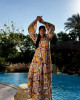Long Summer Dress with Wide Sleeves Long Summer Dress with Wide Sleeves