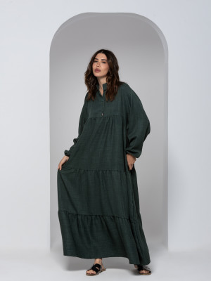 Simple and elegant long dress in light gray