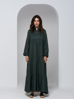 Simple and elegant long dress in light gray
