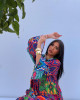 Bohemian Short Dress with Bright Colors
