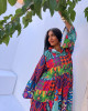 Bohemian Short Dress with Bright Colors