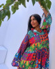 Bohemian Short Dress with Bright Colors