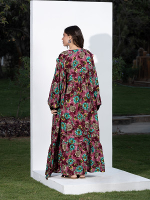 Long Gray Cotton Dress Long Gray Cotton Dress