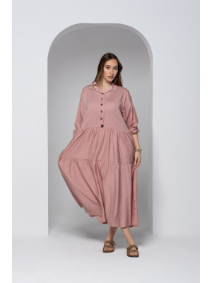 Short Linen Dress with 3/4 Sleeves Short Linen Dress with 3/4 Sleeves