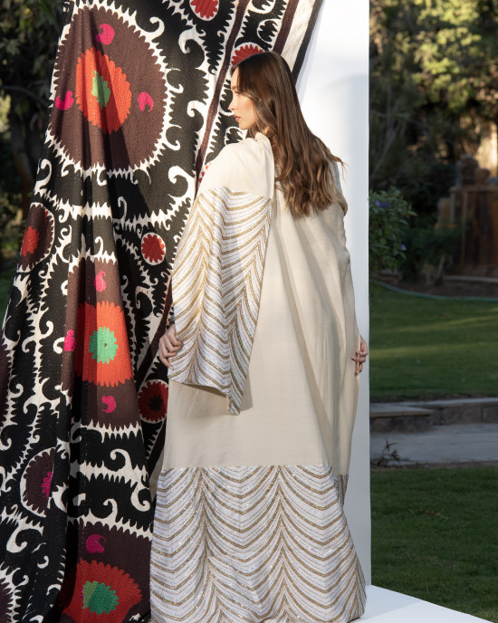 Long Linen kaftan with Cape Long Linen kaftan with Cape