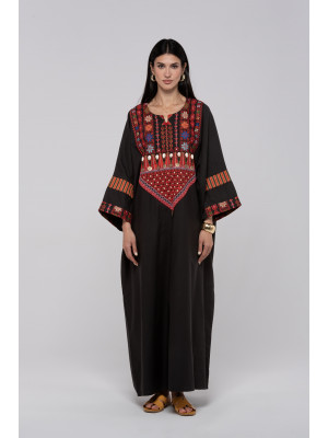 Long kaftan with Traditional Embroidery