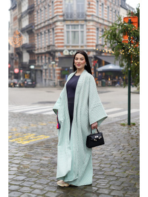 Luxury merino wool coat with a modern design 