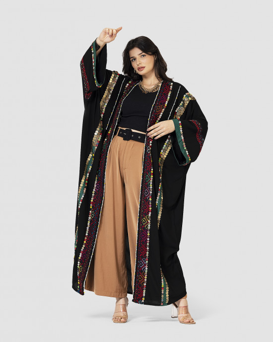 كارديجان كريب تطريز يدوي انيق
