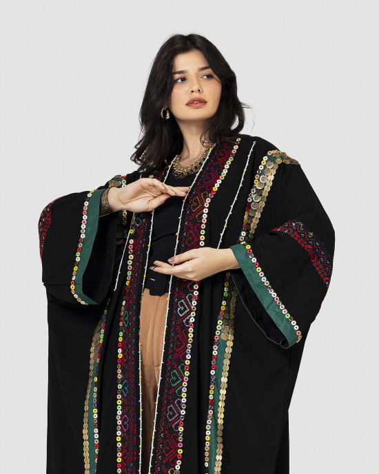 كارديجان كريب تطريز يدوي انيق