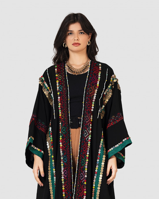 كارديجان كريب تطريز يدوي انيق