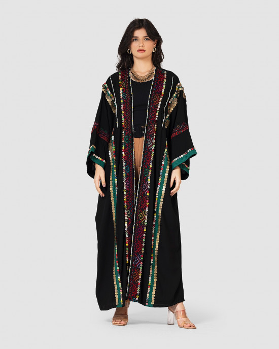 كارديجان كريب تطريز يدوي انيق