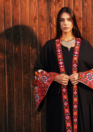 Embroidered linen Cardigan