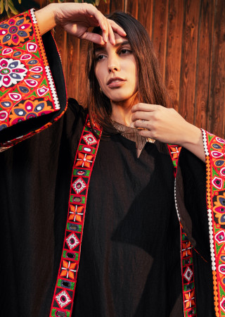 Embroidered linen Cardigan