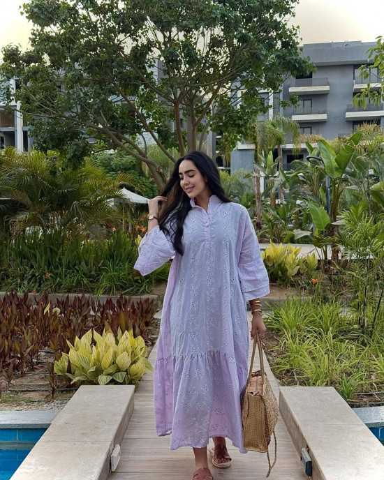 Long purple dress