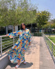 Long dress with colorful floral patterns Long dress with colorful floral patterns
